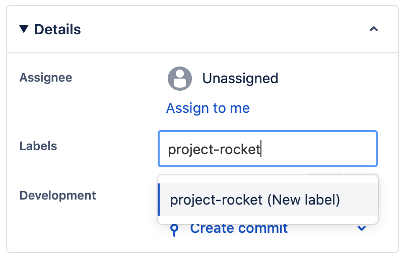 Adding a new label called project-rocket to an existing issue