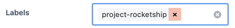 Deleting a label called project-rocketship